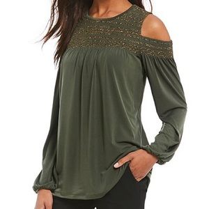 Michael Kors XL cold shoulder top